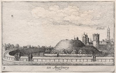 Amoenissimae aliquot locorvm...: Plate 5, Augsburg by Wenceslaus Hollar