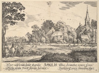 April by Wenceslaus Hollar