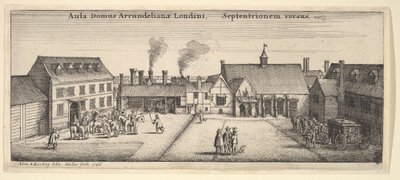 Arundel House from the North by Wenceslaus Hollar