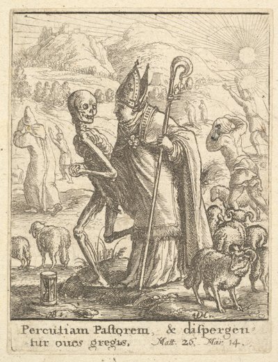 Bishop, from the Dance of Death by Wenceslaus Hollar
