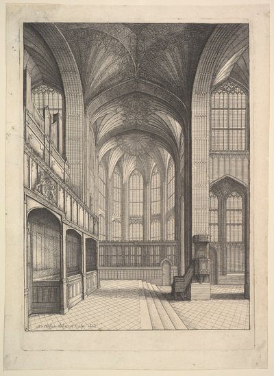 Brays Chapel in St. Georges Chapel, Windsor by Wenceslaus Hollar