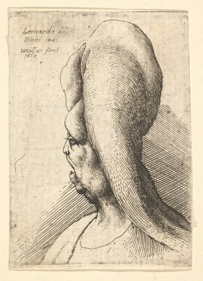 Bust of a Deformed Old Woman with One Tooth, Facing Left, 1665 by Wenceslaus Hollar