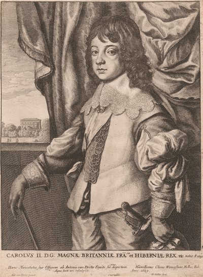 Charles II, King of Great Britain, France, and Ireland by Wenceslaus Hollar