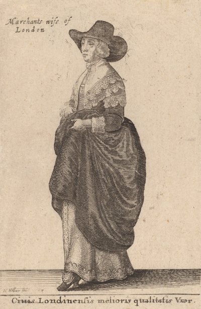 Ciuis Londinensis Melioris Qualitatis Vxor by Wenceslaus Hollar