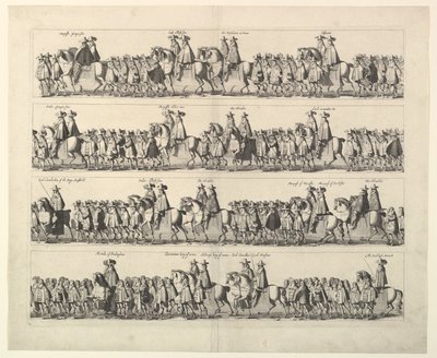 Coronation Procession of Charles II Through London by Wenceslaus Hollar