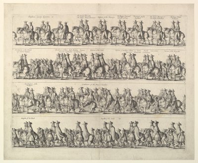 Coronation Procession of Charles II Through London by Wenceslaus Hollar