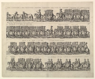 Coronation Procession of Charles II Through London by Wenceslaus Hollar