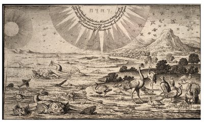 Creation of birds and fishes (State 1) by Wenceslaus Hollar