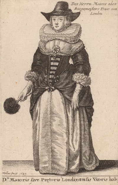 Dni Maioris sive Praetoris Londinensis Vxoris Hab by Wenceslaus Hollar