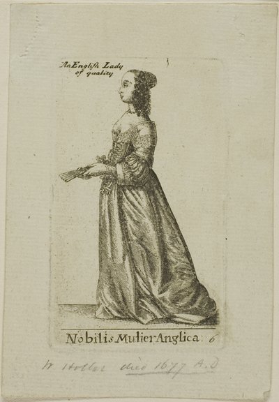 English Noblewoman by Wenceslaus Hollar