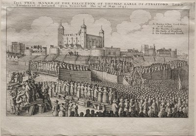Execution of the Earl of Strafford by Wenceslaus Hollar