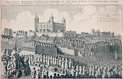 Execution of the Earl of Strafford by Wenceslaus Hollar