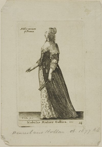 French Noblewoman by Wenceslaus Hollar