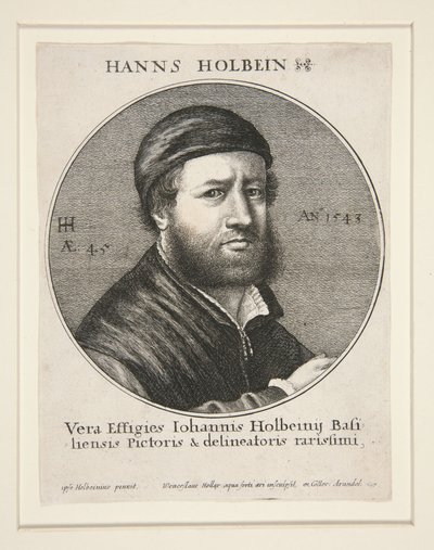 Hans Holbein the Younger (1497/8-1543) by Wenceslaus Hollar