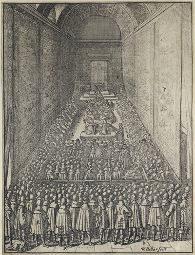 House of Lords, Palace of Westminster in London, c.1650 by Wenceslaus Hollar