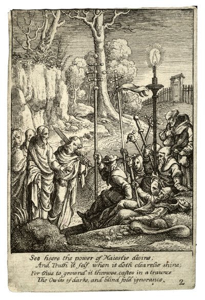 Jesus confronting his detractors by Wenceslaus Hollar