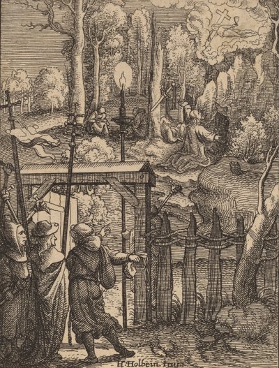 Jesus on the Mount of Olives by Wenceslaus Hollar