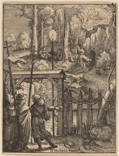Jesus on the Mount of Olives by Wenceslaus Hollar