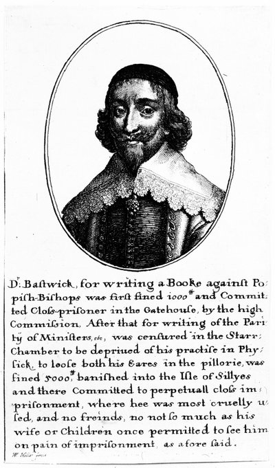 John Bastwick (engraving) by Wenceslaus Hollar