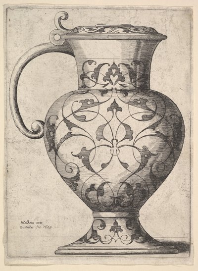 Jug decorated with arabesques by Wenceslaus Hollar