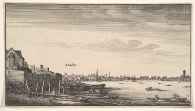 London Viewed from the Milford Stairs by Wenceslaus Hollar