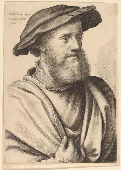 Man with Beard Looking Right by Wenceslaus Hollar