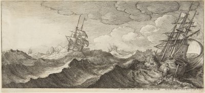 Marine in Storm by Wenceslaus Hollar