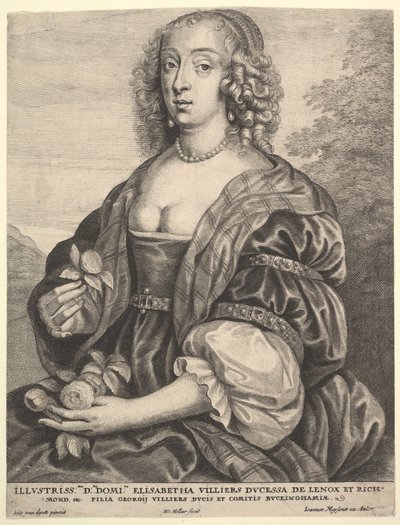 Mary Villiers, Duchess of Lennox and Richmond by Wenceslaus Hollar