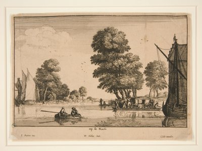 On the Meuse [Riverview] by Wenceslaus Hollar