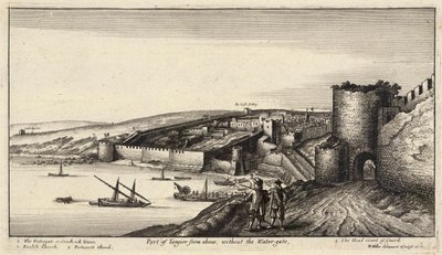 Part of Tangier from above. State 3 by Wenceslaus Hollar