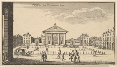 Piazza in Covent Garden, ca. 1647 by Wenceslaus Hollar