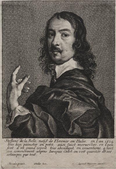 Portrait of Stefano della Bella by Wenceslaus Hollar