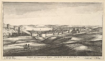 Prospect of the lower part of Tangier, from the hill West of White-hall, 1669-73 by Wenceslaus Hollar
