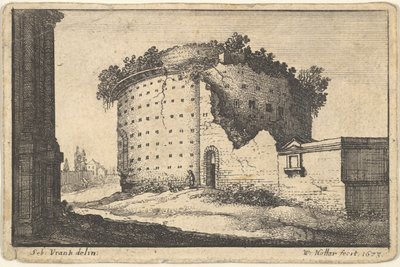 Ruins of a Round Building by Wenceslaus Hollar