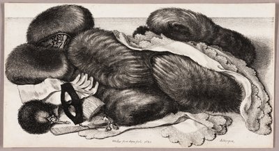 Still-Life with a Group of Muffs, a Pair of Gloves, and Two Kerchiefs by Wenceslaus Hollar