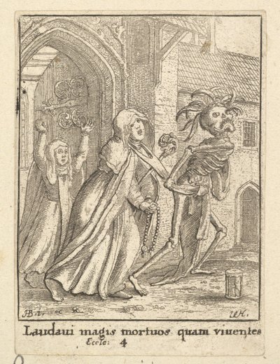 The Abbess, from the Dance of Death by Wenceslaus Hollar