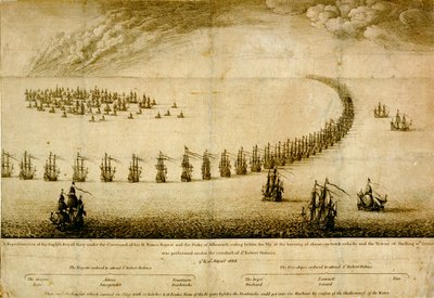 The English Navy Running Before the Vly by Wenceslaus Hollar