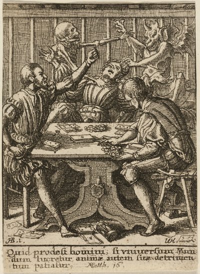 The Gamesters and Death, from The Dance of Death by Wenceslaus Hollar