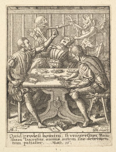 The Gamesters, from the Dance of Death by Wenceslaus Hollar