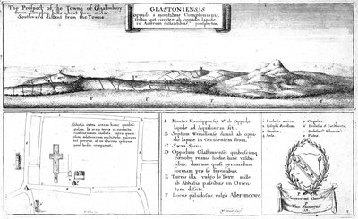 The Prospect of the Towne of Glastonbury by Wenceslaus Hollar