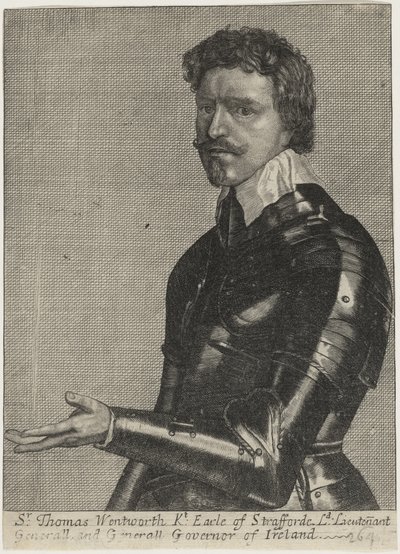 Thomas Wentworth, First Earl of Strafford by Wenceslaus Hollar