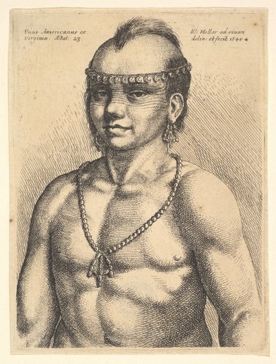 An American from Virginia by Wenceslaus Hollar