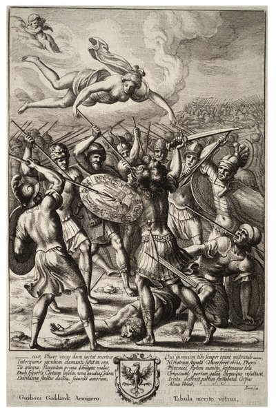 Venus protecting Aeneas (State 2) by Wenceslaus Hollar