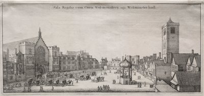 View of London: New Palace Yard with Westminster Hall, and the Clock House by Wenceslaus Hollar