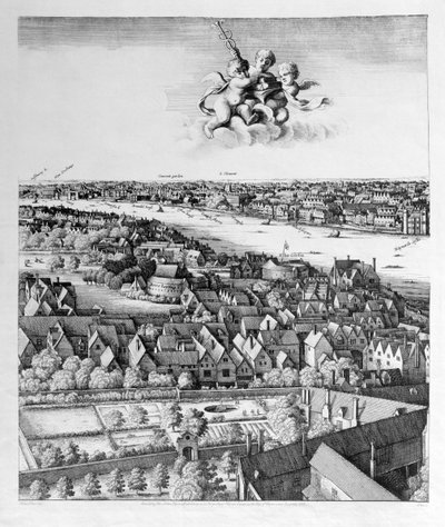 View of London, Published 1647 (detail) by Wenceslaus Hollar