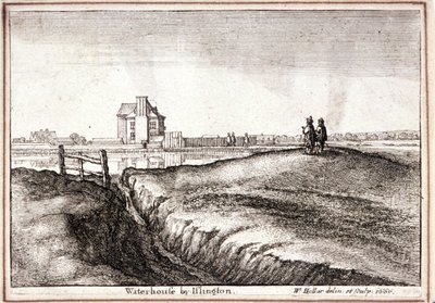 View of the Area Around New River Head, Finsbury, London by Wenceslaus Hollar