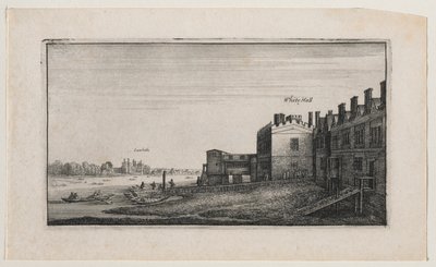 Whitehall from the River, with Lambeth in the Distance by Wenceslaus Hollar
