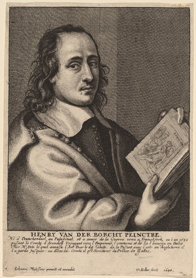 Henry van der Borcht, Painter by Wenceslaus Hollar after Joannes Meyssens
