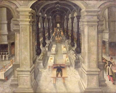 An Occult Funeral Meal in a Church by Wendel Dockler or Doechler