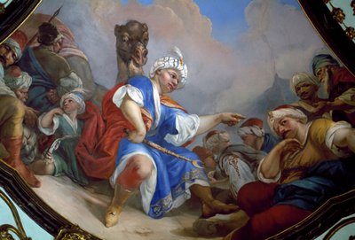 Fresco, main hall of Ploskovice Castle, Bohemia, Czech Republic by Wenzel Lorenz Reiner